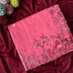 Nemesis Pink Embroidery Work Tussar Silk Saree With Desuetude Blouse Piece