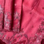 Nemesis Pink Embroidery Work Tussar Silk Saree With Desuetude Blouse Piece