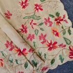 Evocative Beige Embroidery Work Tussar Silk Saree With Staggering Blouse Piece