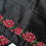 Ethereal Black Embroidery Work Tussar Silk Saree With Artistic Blouse Piece