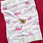 Exquisite Off White Embroidery Work Tissue Silk Saree With Wonderful Blouse Piece