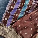 Sonorous Brown Pure Viscose Banrasi Silk Saree With Precious Blouse Piece