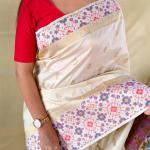 Unique Off White Pure Zari Weaving Banarasi Silk Saree With Girlish Blouse Piece