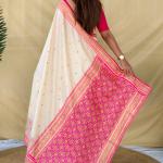 Supernal Off White Pure Zari Weaving Banarasi Silk Saree With Refreshing Blouse Piece