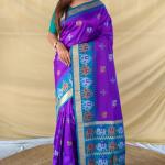 Dissemble Purple Pure Zari Weaving Banarasi Silk Saree With Elaborate Blouse Piece