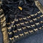 Panache Black Pure Zari Weaving Banarasi Silk Saree With Ravishing Blouse Piece