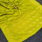 Scintilla Parrot Pure Zari Weaving Banarasi Silk Saree With Beguiling Blouse Piece