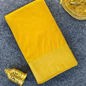 Mellifluous Yellow Pure Zari Weaving Banarasi Silk Saree With Magnificat Blouse Piece