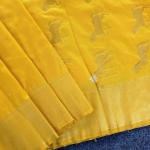 Mellifluous Yellow Pure Zari Weaving Banarasi Silk Saree With Magnificat Blouse Piece