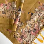 Smart Mustard Printed Dola Silk Saree With Adorning Blouse Piece