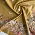 Smart Mustard Printed Dola Silk Saree With Adorning Blouse Piece