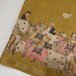 Smart Mustard Printed Dola Silk Saree With Adorning Blouse Piece