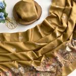 Smart Mustard Printed Dola Silk Saree With Adorning Blouse Piece