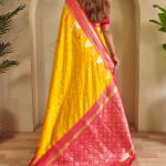 Precious Yellow Soft Banarasi Silk Saree With Elegant Blouse Piece