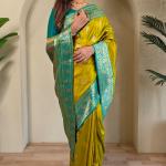 Traditional Mustard Soft Banarasi Silk Saree With Conflate Blouse Piece
