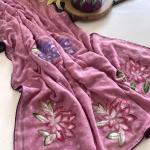 Prettiest Baby Pink Handwork Crush Chiffon Silk Saree With Twirling Blouse Piece