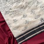 Preferable Off White Printed Cotton Silk Saree With Traditional Blouse Piece