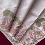 Redolent Off White Embroidery Work Tussar Silk Saree With Petrichor Blouse Piece