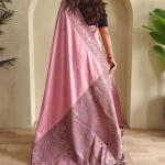 Stunning Baby Pink Soft Banarasi Silk Saree With Precious Blouse Piece
