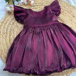 Violate Silk Flared Sleeve Baby Frock